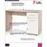 Szczegółowe zdjęcie nr 4 produktu Nowoczesne biurko dąb sonoma + białe - Kaloe