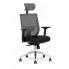 Zdjęcie produktu Szaro-czarny obrotowy ergonomiczny fotel biurowy z systemem multiblock - Glandon.