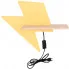 Żółta lampka nocna błyskawica z przewodem - K040-Deroti
