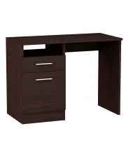 Brązowe minimalistyczne biurko do nauki wenge - Alfinete w sklepie aosom.live