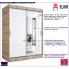 Przesuwna szafa dąb sonoma biały 150cm Palmira 4X