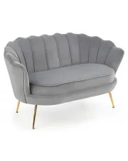 Szara nowoczesna sofa w kształcie muszelki - Ilmsa 4X w sklepie aosom.live