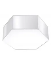 Biały nowoczesny plafon sześciokąt 11,5 cm - S747-Almos w sklepie aosom.live