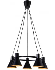 Czarna lampa wisząca industrialna do salonu - K107-Arsin w sklepie aosom.live