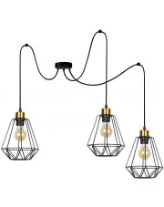 Czarna metalowa potrójna lampa pająk do salonu - K113-Telesto w sklepie aosom.live