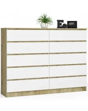 Komoda do biura z szufladami dąb artisan + biały - Entira 3X w sklepie aosom.live