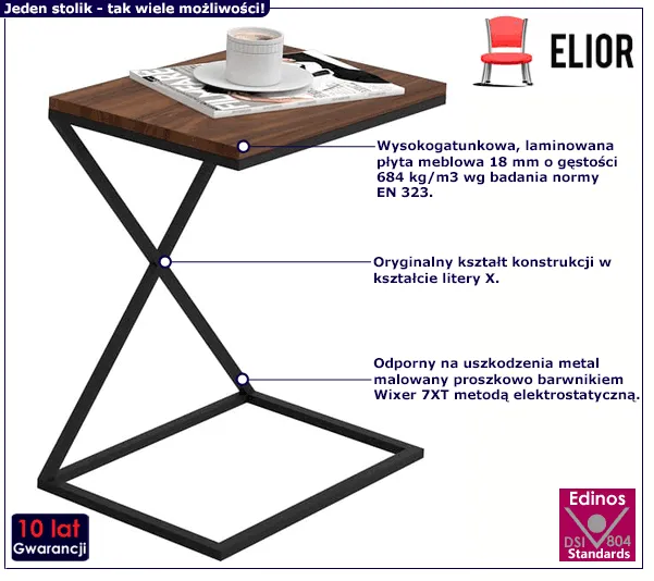 Skandynawski stolik pod laptopa Ziftos