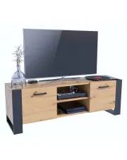 Nowoczesna szafka RTV dąb artisan 150 cm - Sonea w sklepie aosom.live