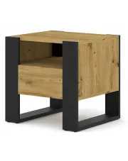 Stolik nocny dąb artisan - Lyra 9X w sklepie aosom.live