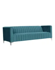 Welurowa sofa trzyosobowa Romes 4X - 9 kolorów w sklepie aosom.live