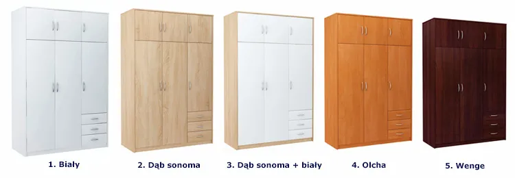 Szafa Rutox kolory