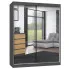 Garderoba z lustrami 160 cm dąb artisan antracyt - Stoflis 8X