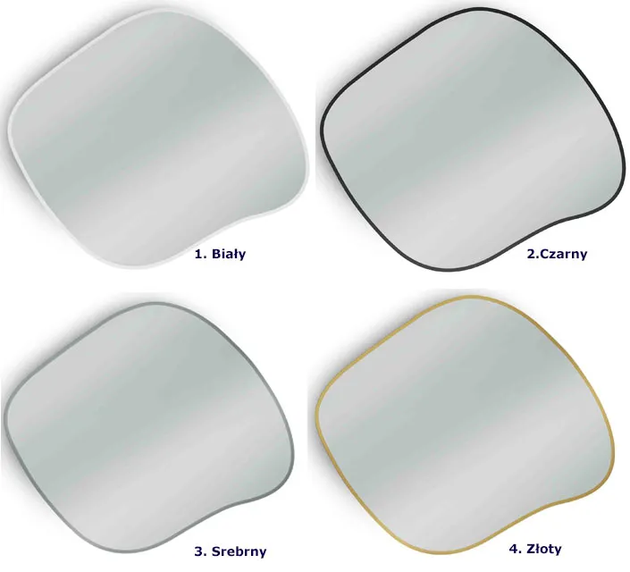 Kolory nowoczesnego lustra led Petres 5X