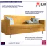 Żołta sofa rozkładana Berit