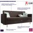 Brązowa sofa rozkładana Berit