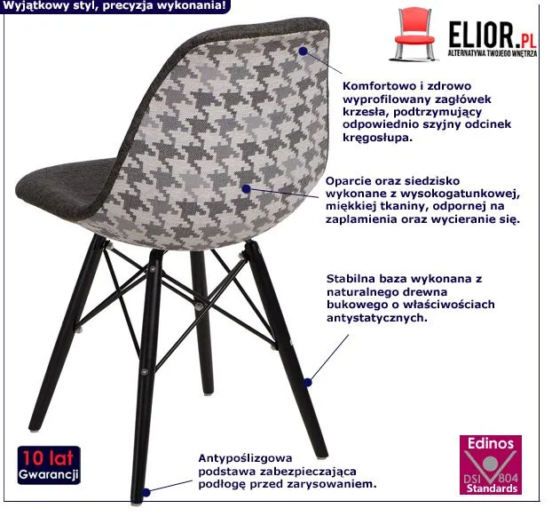 Vintage fotel Ensata - szary