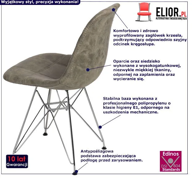 Modny fotel pikowany Hybris 2X - oliwkowy