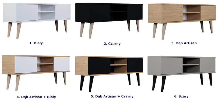 Szafka RTV Dubby 4X 120 cm kolory