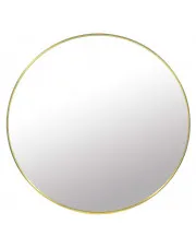 Złote okrągłe lustro w stylu glamour 60 cm - Enno w sklepie aosom.live