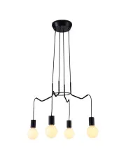 Czarna wisząca lampa loftowa - K147-Unito w sklepie aosom.live