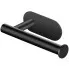 czarny metalowy uchwyt na papier toaletowy w stylu loft kartis 4x