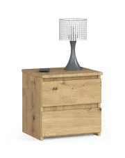 Skandynawska szafka nocna dąb artisan - Atika 3X w sklepie aosom.live