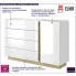 Komoda z szafką i szufladami biały grandson Medina 15X