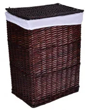 Wiklinowy kosz na pranie wenge 72L - Skalo w sklepie aosom.live