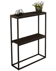 Czarna konsola loft z metalowym stelażem - Carello 4X w sklepie aosom.live