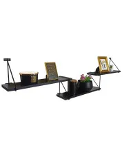 Czarna półka ścienna w stylu loft - Xeris 3X w sklepie aosom.live