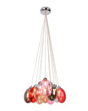 Wielokolorowa lampa wisząca z metalizowanego szkła - T007 - Iser w sklepie aosom.live