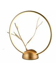 Złota lampa stołowa z dekorem - T012 - Eden w sklepie aosom.live
