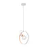 Biała lampa wisząca koło w skandynawskim stylu - V056-Solaris