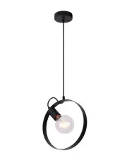 Czarna nowoczesna wisząca lampa koło - V056-Solaris w sklepie aosom.live