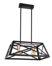 Industrialna czarna lampa wisząca - T025 - Perry w sklepie aosom.live