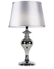 Klasyczna lampa stołowa ze srebrnym abażurem - T030 - Greko w sklepie aosom.live