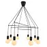 Czarna duża lampa do salonu - K166-Indos