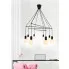 Czarna duża lampa do salonu - K166-Indos wizualizacja
