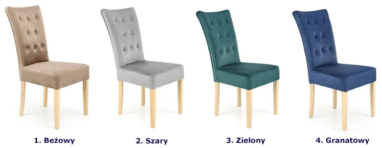 Dostępne kolory krzesła Piles