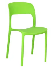 Limonkowe minimalistyczne krzesło plastikowe do jadalni - Ginger 2X w sklepie aosom.live