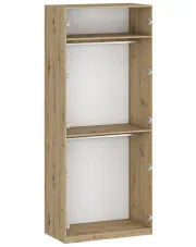 Korpus szafy z dwoma drążkami 100 cm dąb artisan - Jonix 9X w sklepie aosom.live