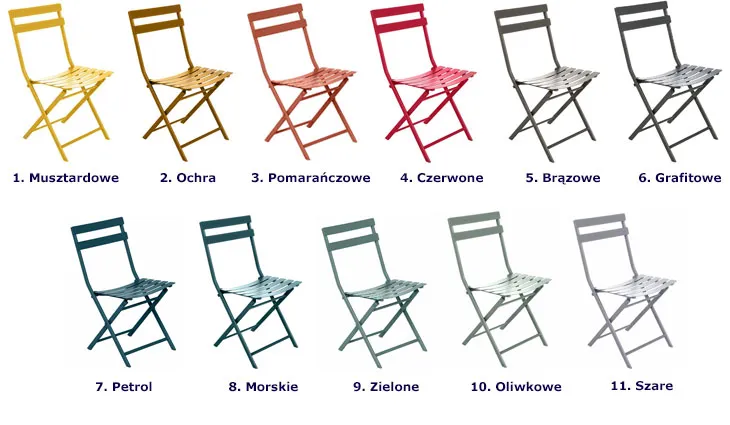 Designerskie składane krzesło do ogrodu Mitel 3X