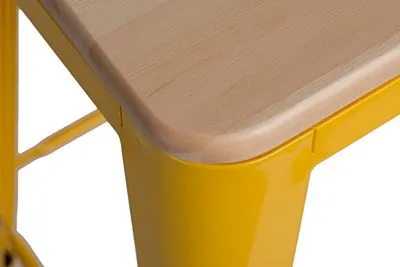Stylowy taboret Maye - żółty