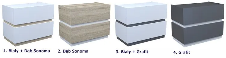 Minimalistyczna szafka nocna do sypialni Olet 2X