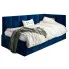 Granatowe tapicerowane łóżko sofa 120x200 - Golones 5X
