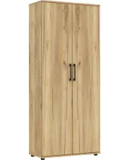 Wysoki dwudrzwiowy regał zamykany biurowy dąb craft - Tifeso w sklepie aosom.live