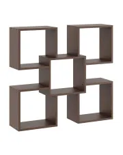 Minimalistyczna półka ścienna w kolorze wenge - Opifi w sklepie aosom.live