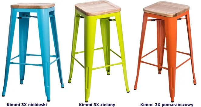 Industrialne hokery Maye 3X - jesion