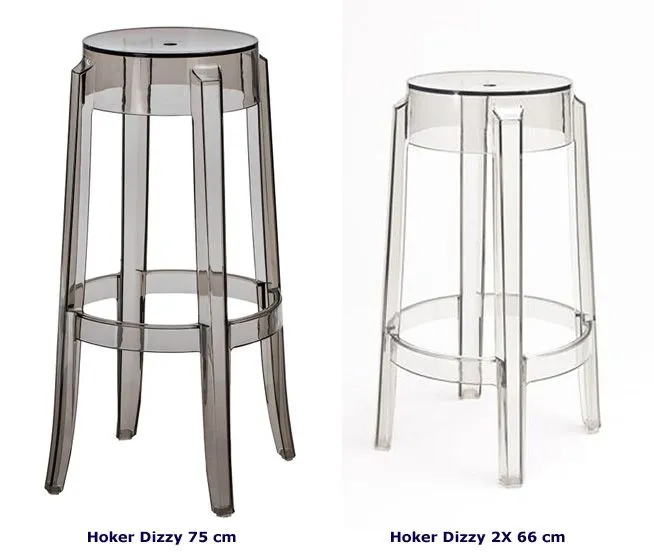 Nowoczesny hoker Labis - transparentny