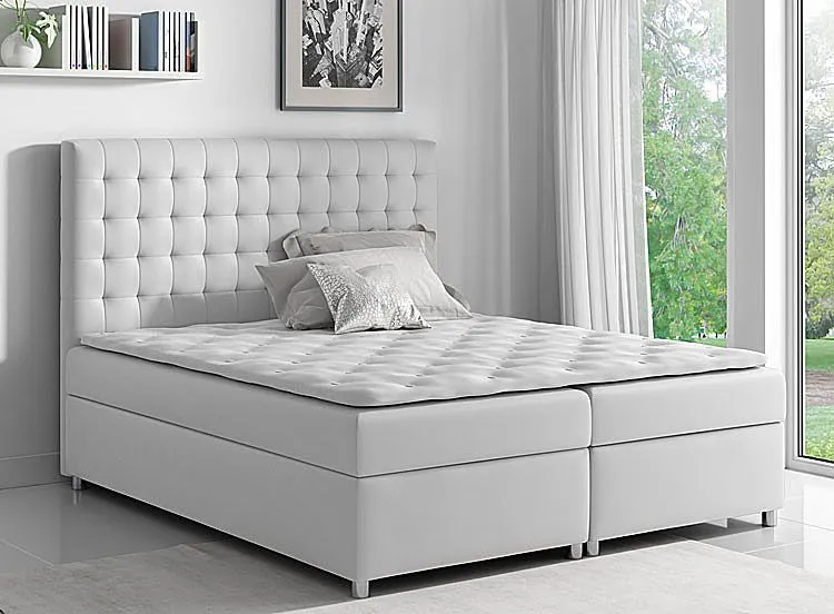Pikowane łóżko boxspring dwuosobowe 200x200 Husa
